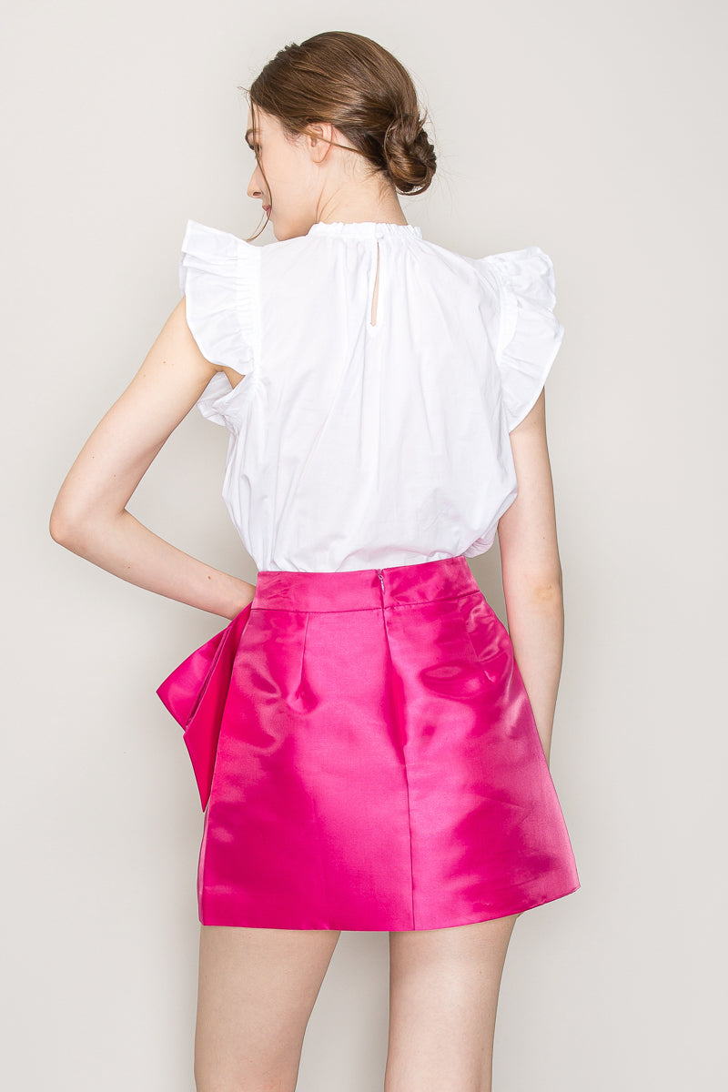 Cut out top with flutter sleeve