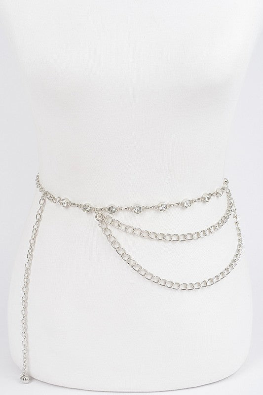 Stone Chain Layered Belt