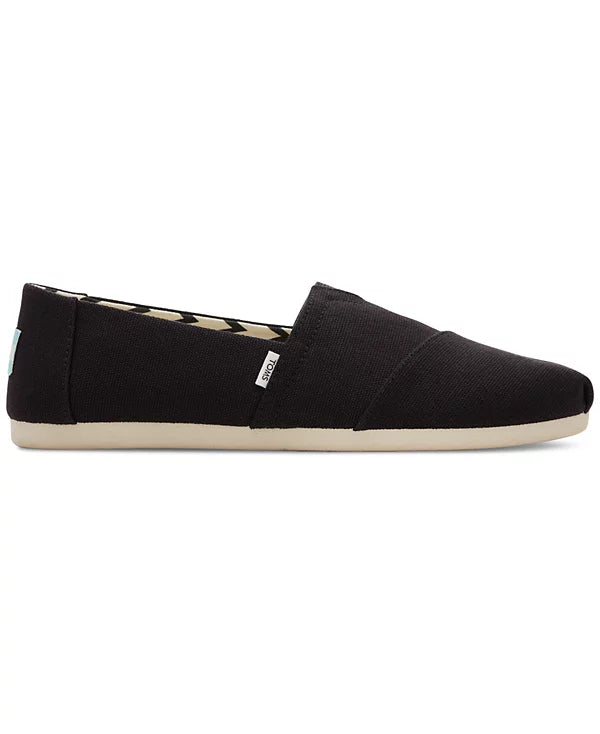 TOMS Alpargata Slip-On Flats - Black/White