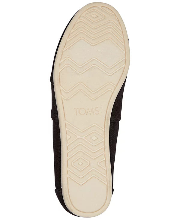 TOMS Alpargata Slip-On Flats - Black/White