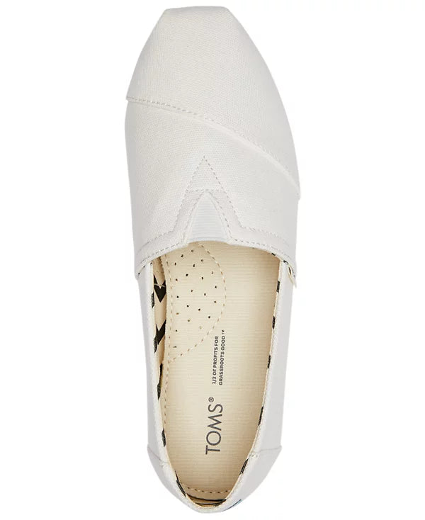 TOMS Alpargata Slip-On Flats - White