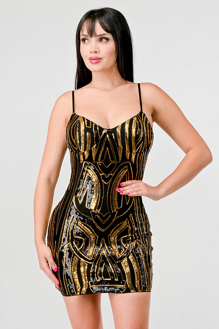 SEXY SEQUIN SWEETHEART BODYCON MINI DRESS