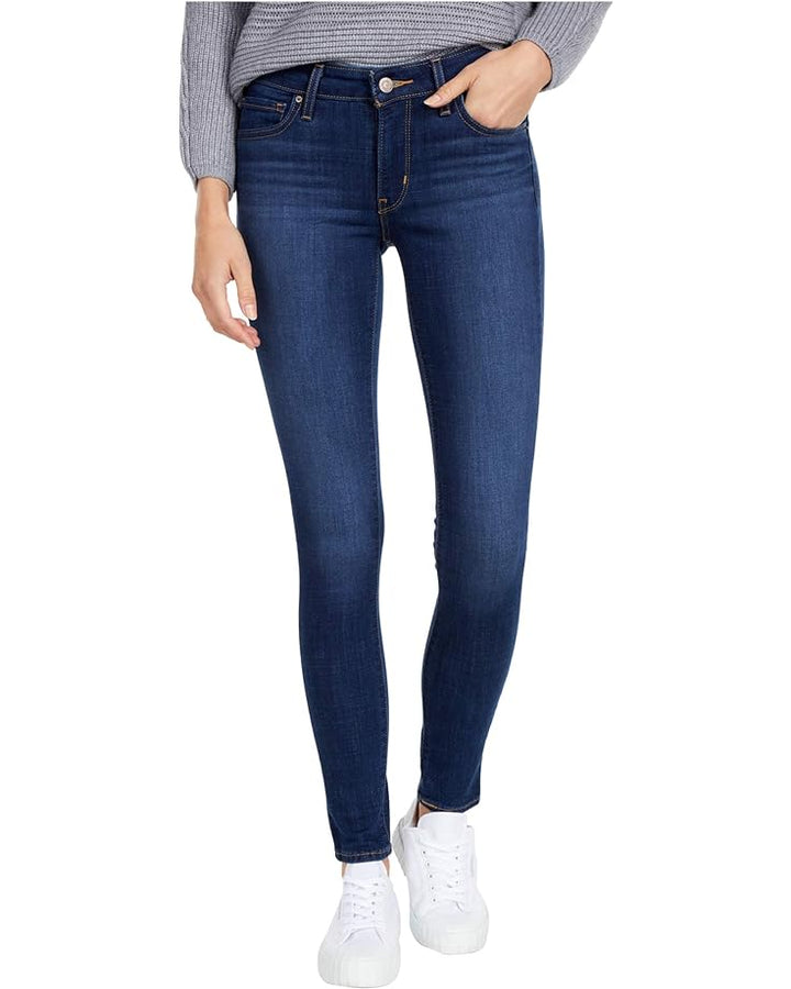 Levi's 711 Skinny Mid Rise Jeans - Dark Wash