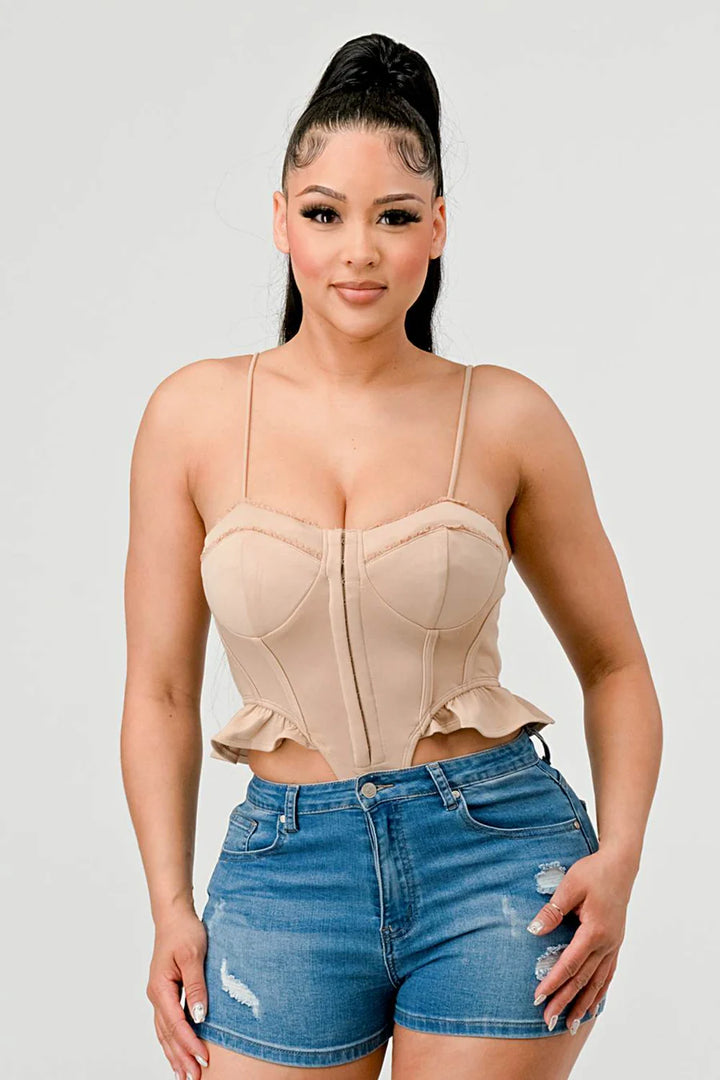 BODY CAMI CON CREMALLERA SCUBA RING / P1023