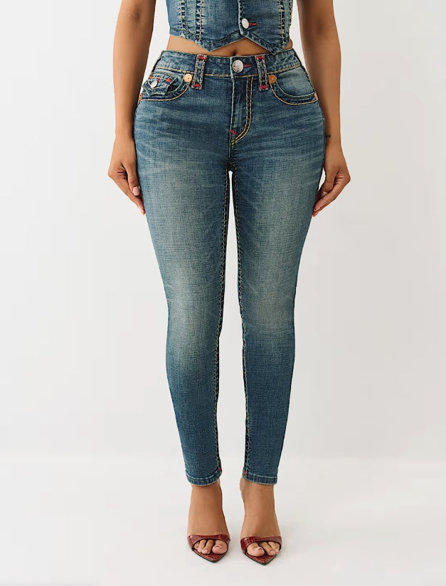 True Religion Jennie Super T Mid Rise Curvy Skinny Jean