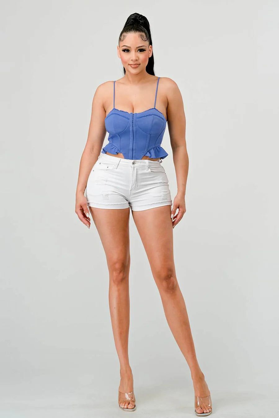 SCUBA SIDE FRILLED CAMI BODYSUIT