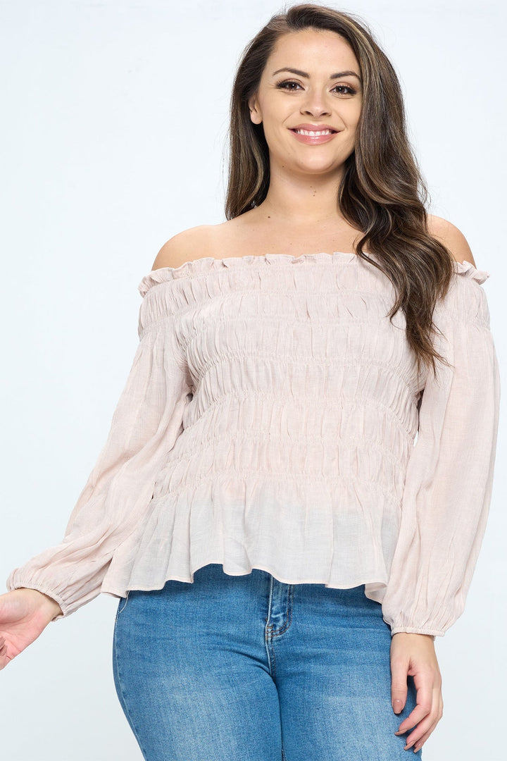 Off Shoulder Long Sleeve Top