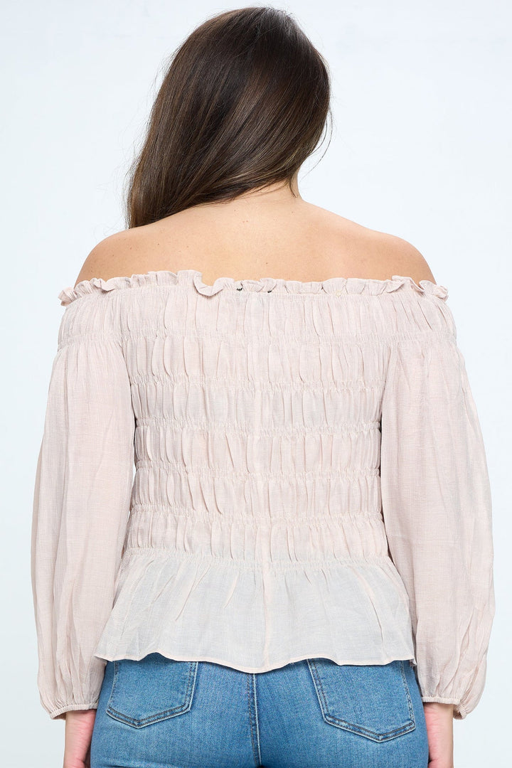 Off Shoulder Long Sleeve Top