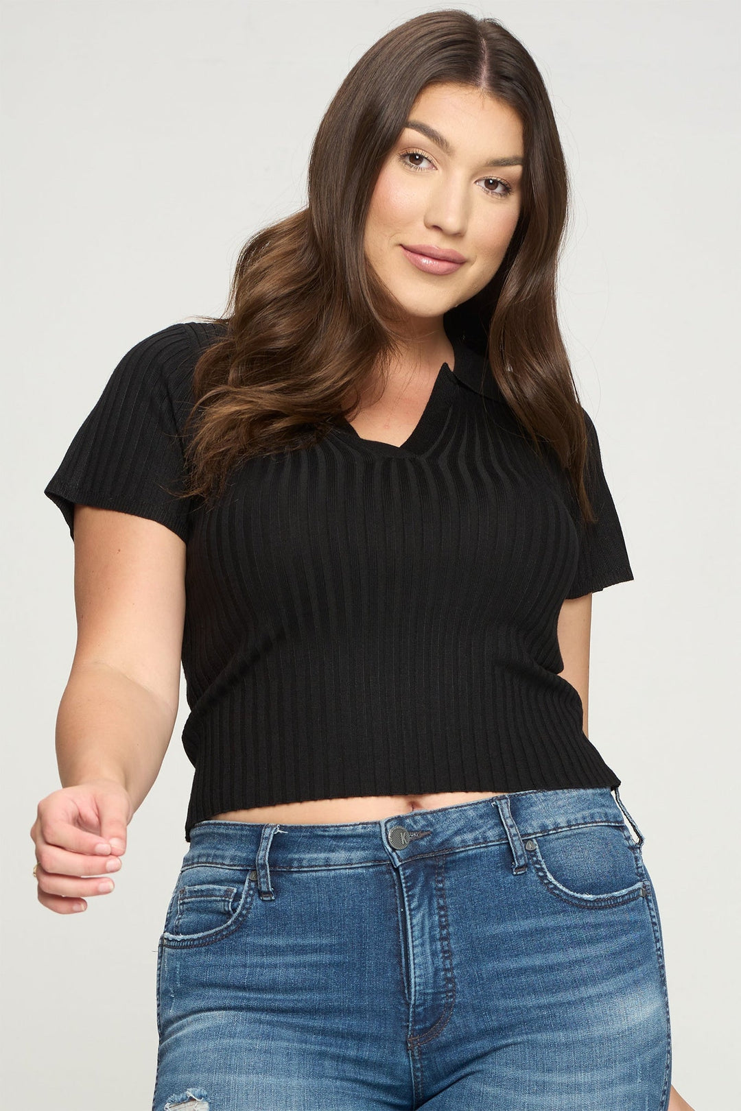 Short Sleeve Ribbed Top