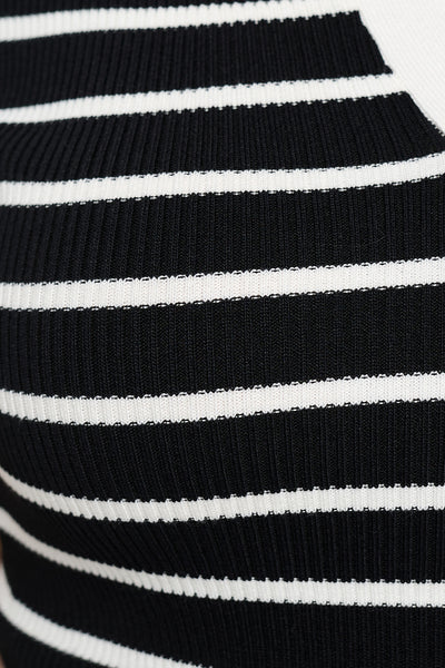 V-Neck Striped Polo Shirt