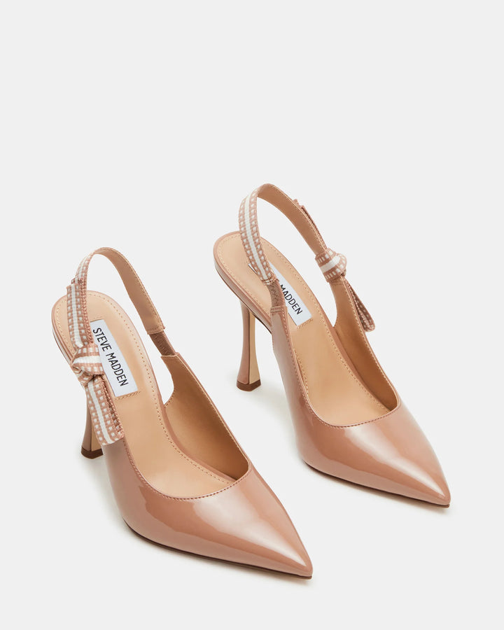 BRI Blush Patent Slingback Stiletto Pumps - Steve Madden