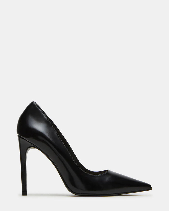 Noir Black Leather Stiletto Pumps – Steve Madden