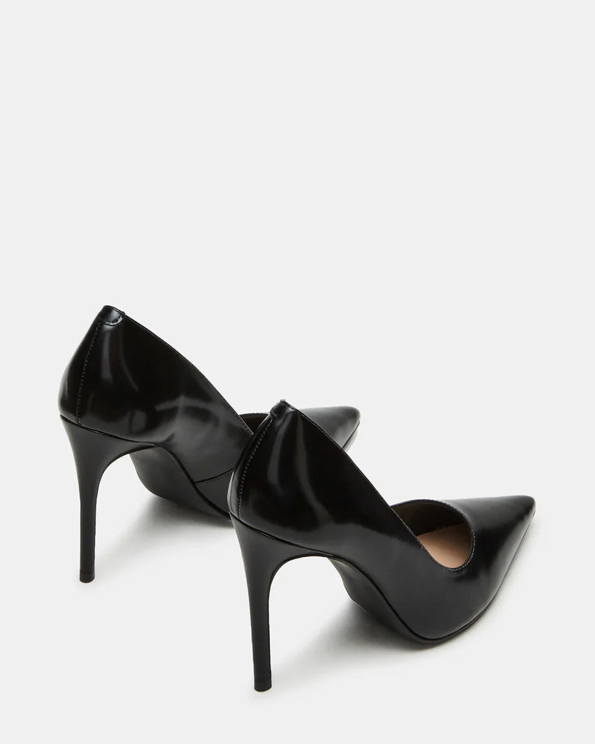 Noir Black Leather Stiletto Pumps – Steve Madden