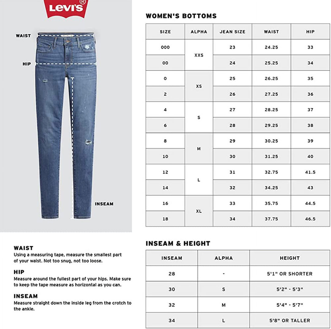 Levi's 711 Skinny Mid Rise Jeans - Dark Wash