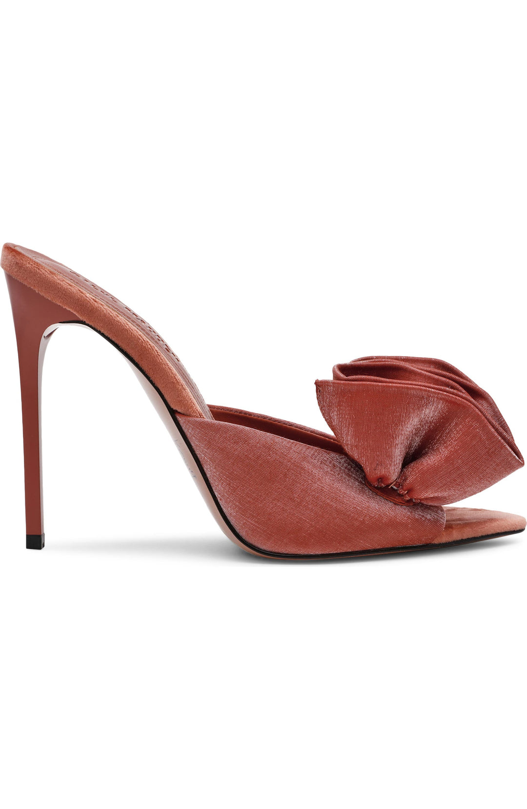 Affinity Satin Ruffle Slide Sandals By Steve Madden