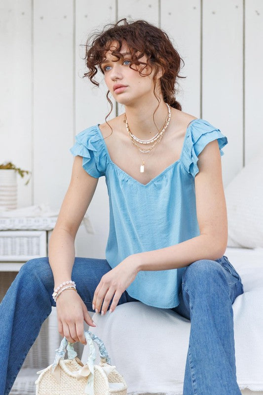 SWEETHEART NECKLINE TOP