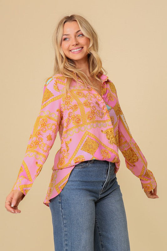 Chiffon Print Blouse