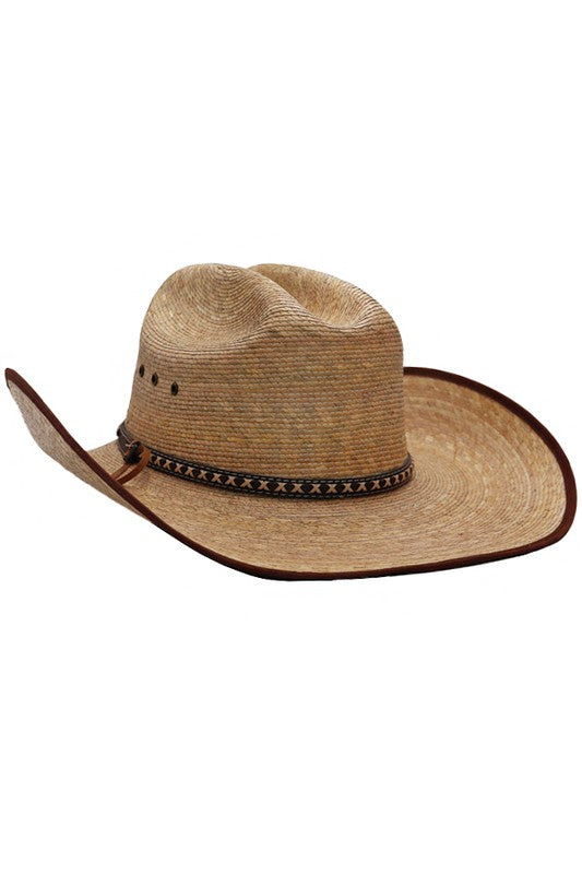 Quarterhorse Outlined Palm Straw Hat