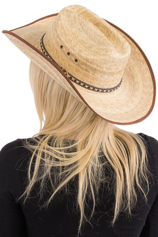 Quarterhorse Outlined Palm Straw Hat