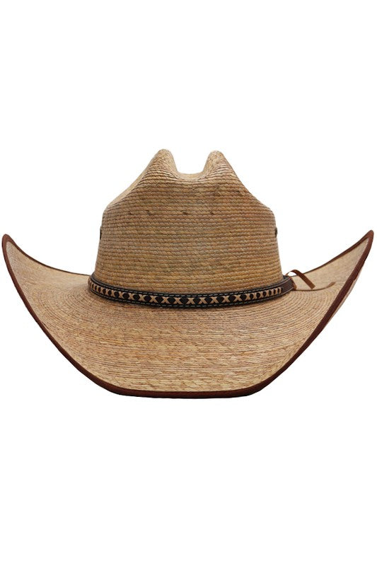 Quarterhorse Outlined Palm Straw Hat