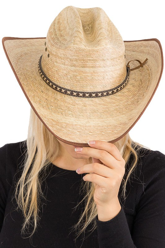 Quarterhorse Outlined Palm Straw Hat