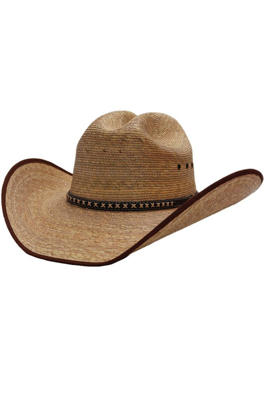 Quarterhorse Outlined Palm Straw Hat