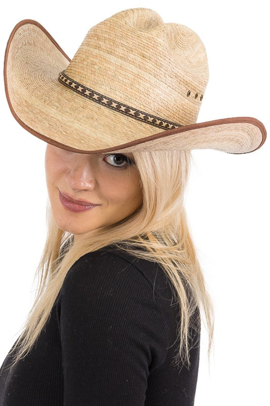 Quarterhorse Outlined Palm Straw Hat