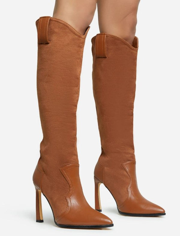 Knee High Pointed Toe Boots