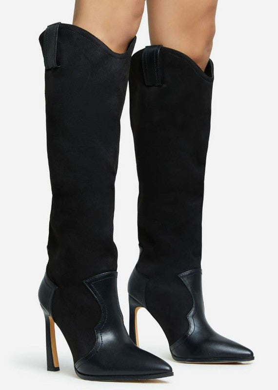 Knee High Pointed Toe Boots